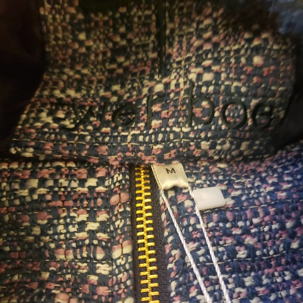 Tyler Boe boucle navy blue jacket with bow size medium - Picture 5 of 6